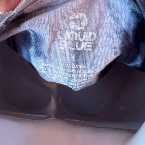 Liquid Blue Black and Red KISS Destroyer Band Tee Shirt - Picture 4 of 5